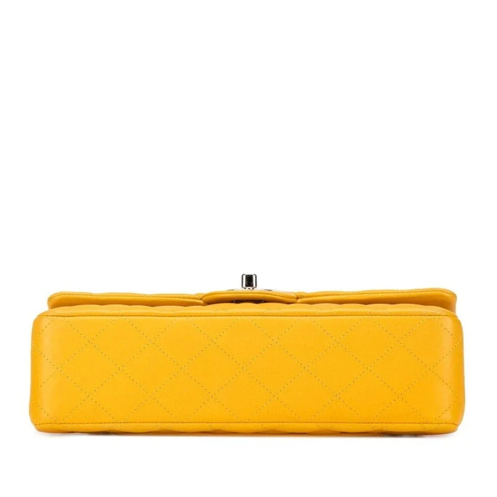 Chanel Matelasse Lambskin Coco Mark Flap Chain Shoulder Bag Yellow